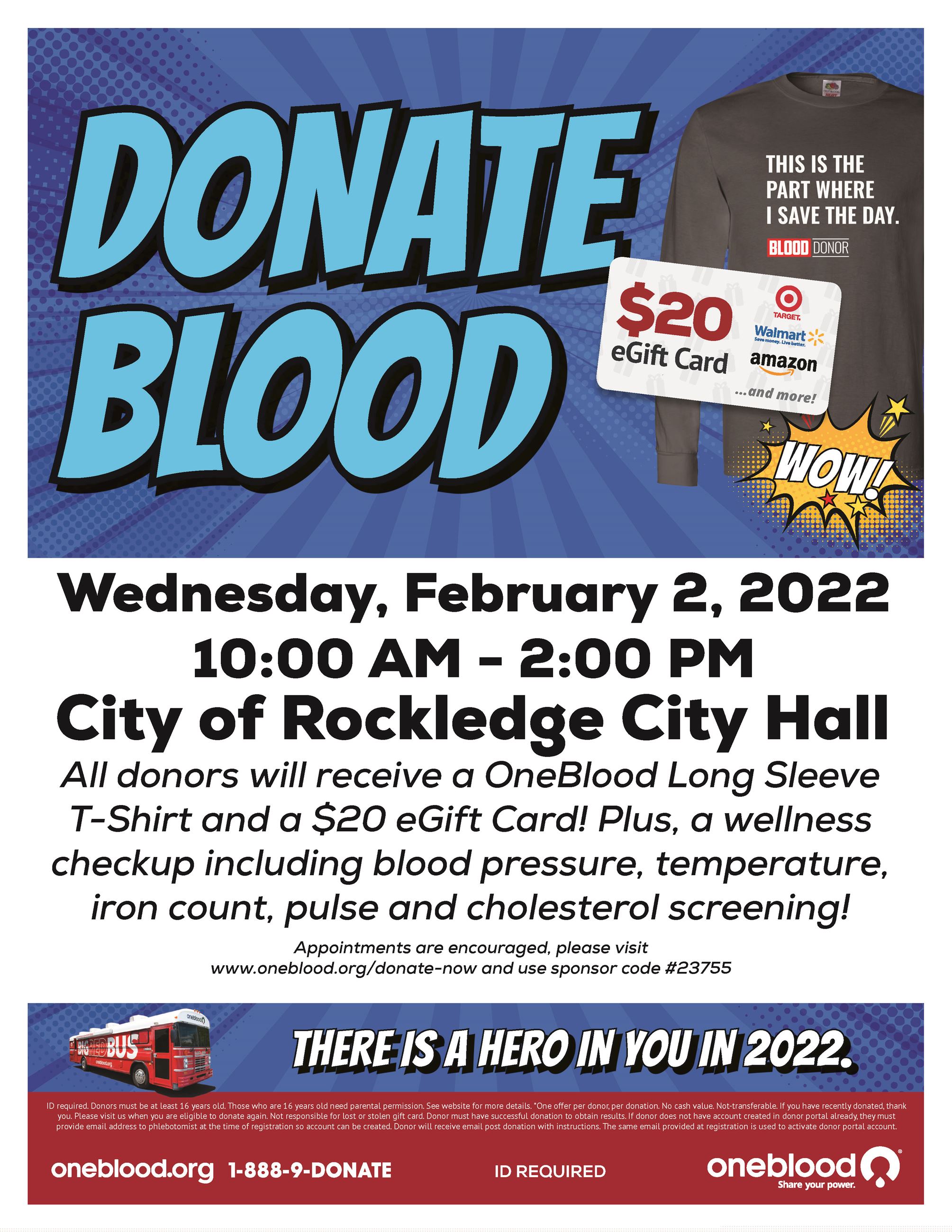 Blood Drive Flyer Feb 2
